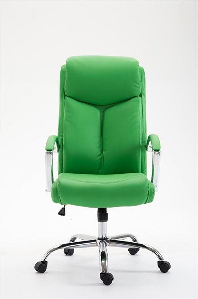 Irodai fotel BHM GERMANY Vaud, szintetikus bőr, zöld Képernyő