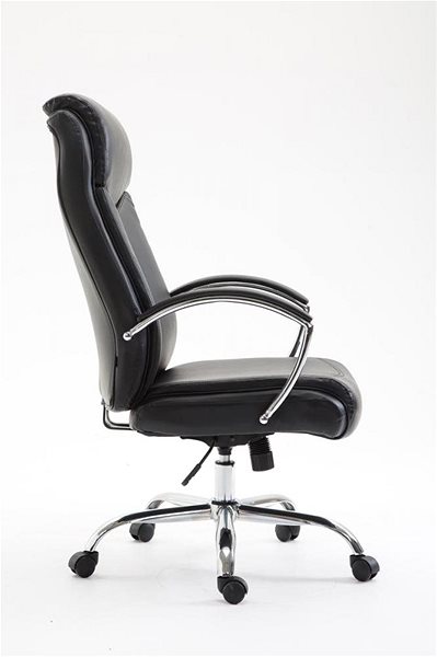 Office Armchair BHM Germany Vaud, Synthetic Leather, Black Lateral view