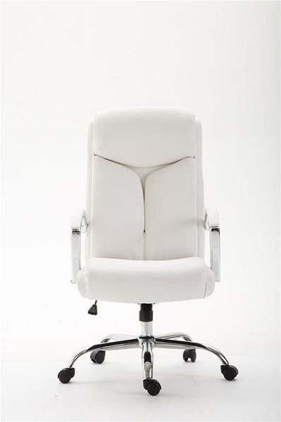 Office Armchair BHM Germany Vaud, Synthetic Leather, White Screen