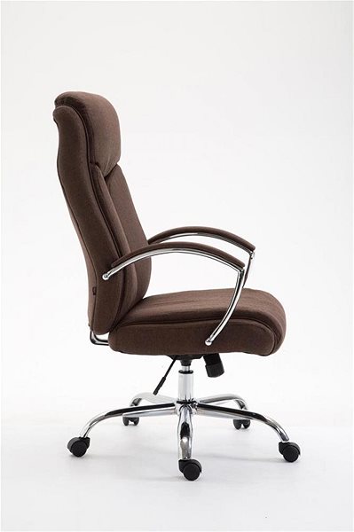 Office Armchair BHM Germany Vaud, Textile, Brown Lateral view