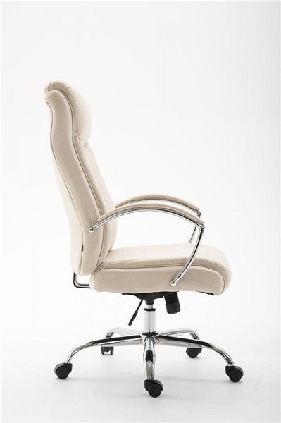 Office Armchair BHM Germany Vaud, Textile, Cream Lateral view