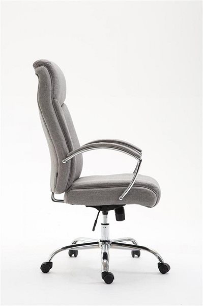 Office Armchair BHM Germany Vaud, Textile, Grey Lateral view