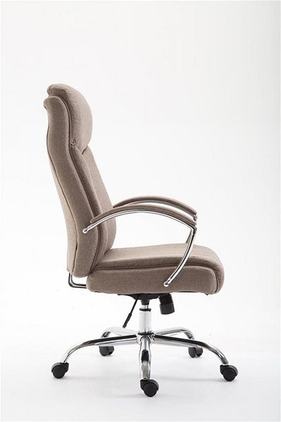 Office Armchair BHM Germany Vaud, Textile, Taupe Lateral view