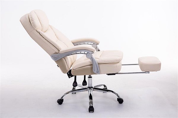 Office Armchair BHM Germany Troy, Synthetic Leather, Cream Features/technology