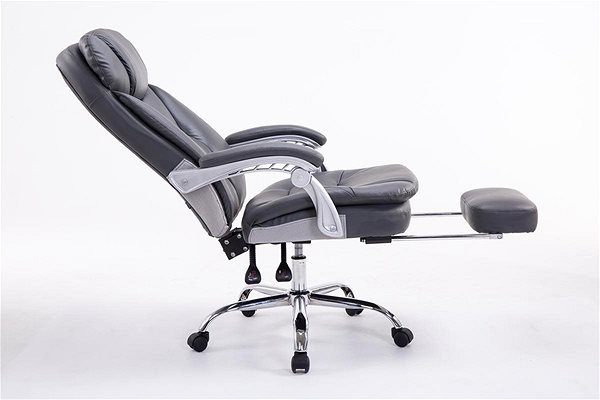 Office Armchair BHM Germany Troy, Synthetic Leather Grey Features/technology