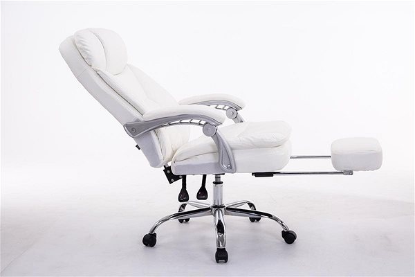 Irodai fotel BHM GERMANY Troy, műbőr szék, fehér Jellemzők/technológia