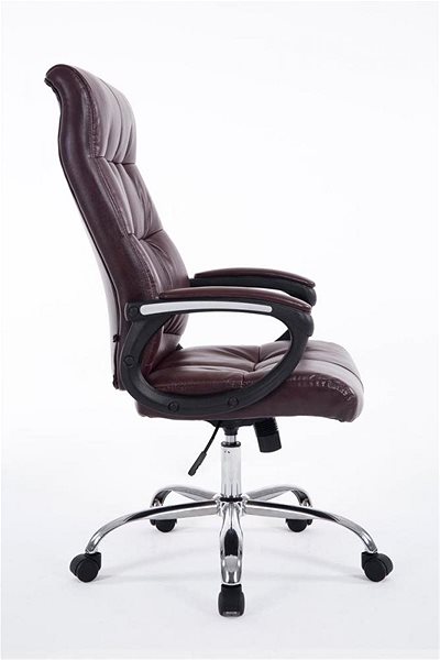 Office Armchair BHM Germany Poseidon, Red-brown Lateral view