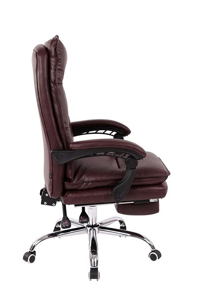Office Armchair BHM Germany Power, Synthetic Leather, Burgundy Lateral view