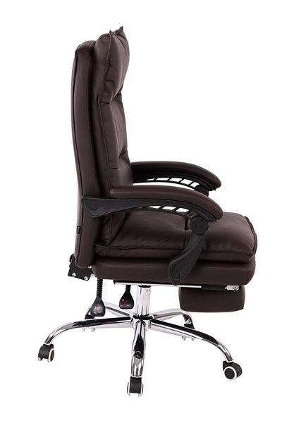 Office Armchair BHM Germany Power, Synthetic Leather, Brown Lateral view