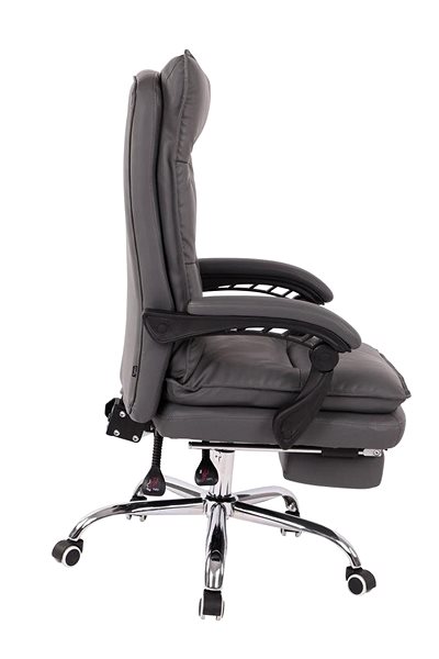 Office Armchair BHM Germany Power, Synthetic Leather, Grey Lateral view