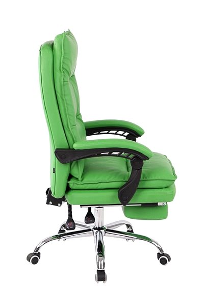 Office Armchair BHM Germany Power, Synthetic Leather, Green Lateral view