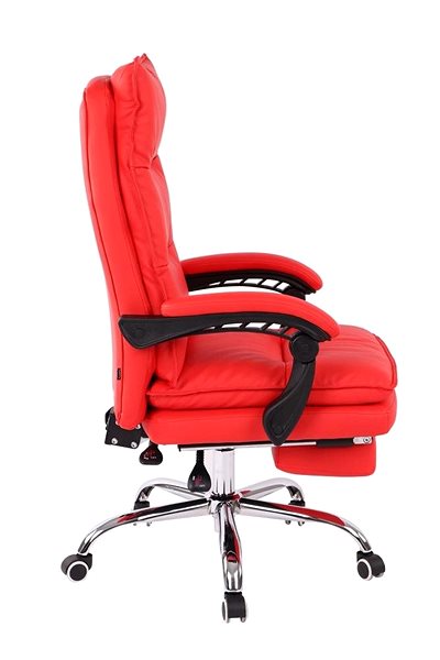 Office Armchair BHM Germany Power, Synthetic Leather, Red Lateral view