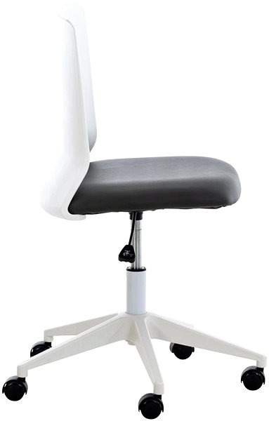 Office Chair BHM Germany Apolda, Synthetic Leather, Grey Lateral view