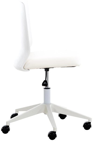 Office Chair BHM Germany Apolda, Synthetic Leather, White Lateral view
