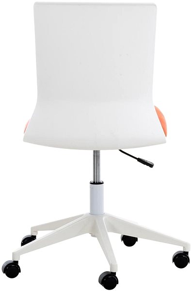 Kancelárska stolička BHM Germany Apolda, syntetická koža, oranžová Zadná strana