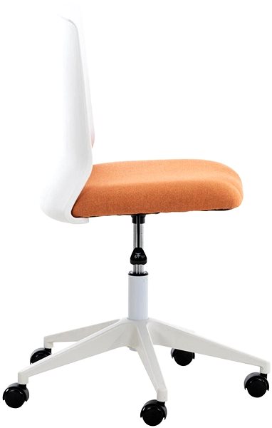 Kancelárska stolička BHM Germany Apolda, textil, oranžová Bočný pohľad
