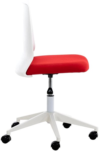 Kancelárska stolička BHM Germany Apolda, textil, červená Bočný pohľad