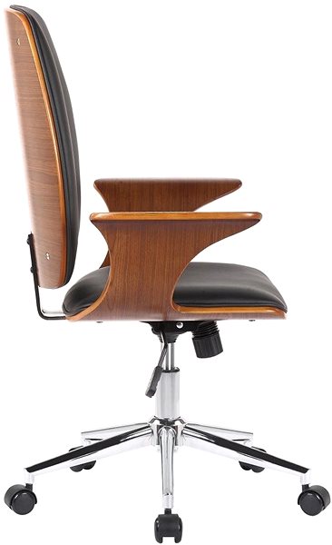 Office Chair BHM Germany Burbank, Walnut / Black Lateral view