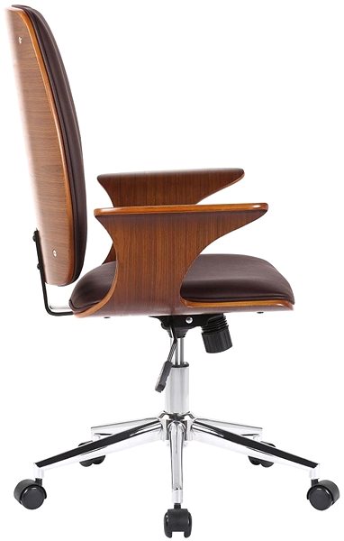Office Chair BHM Germany Burbank, Walnut / Brown Lateral view