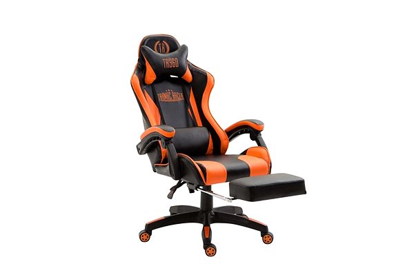 Gamer szék BHM GERMANY Ignite, fekete / narancssárga Oldalnézet