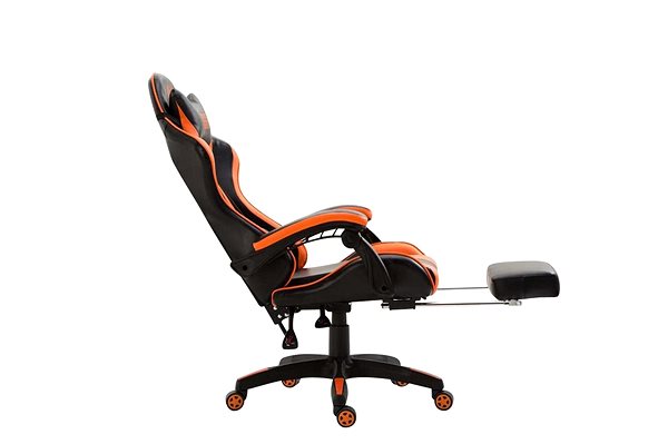 Gamer szék BHM GERMANY Ignite, fekete / narancssárga Oldalnézet