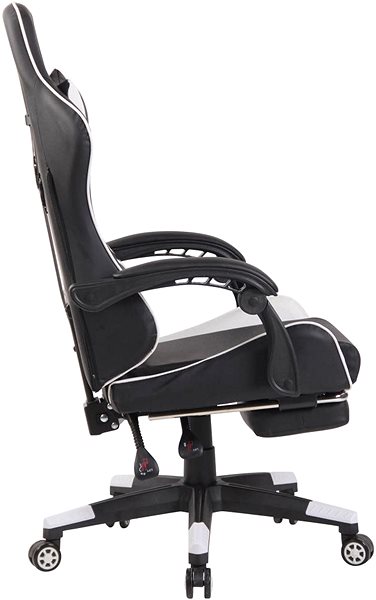Gaming Chair BHM Germany Lismore, Black / White Lateral view