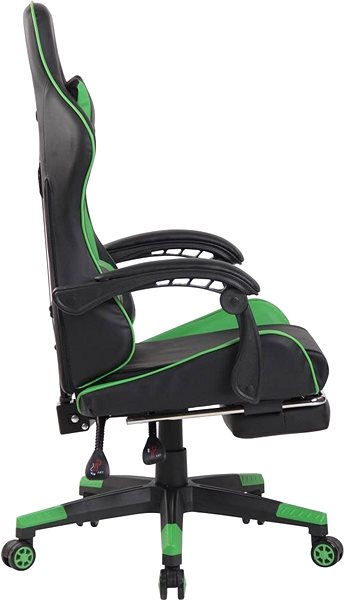 Gaming Chair BHM Germany Lismore, Black / Green Lateral view