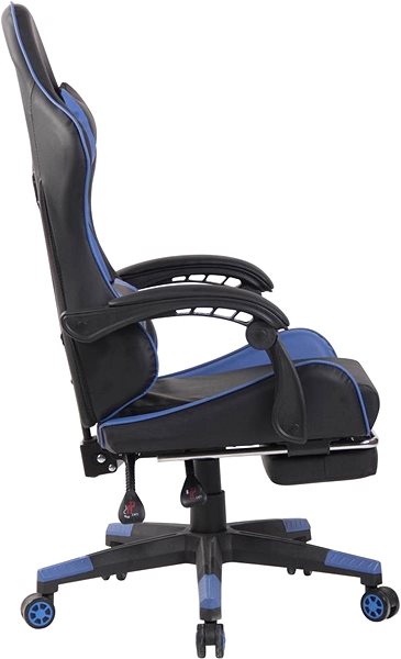 Gaming Chair BHM Germany Lismore, Black / Blue Lateral view