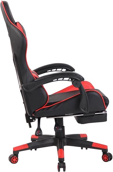 Gaming Chair BHM Germany Lismore, Black / Red Lateral view