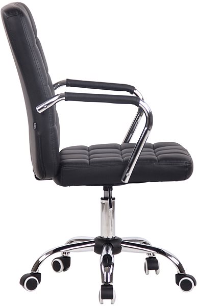 Kancelárska stolička BHM Germany Terni, syntetická koža, čierna ...
