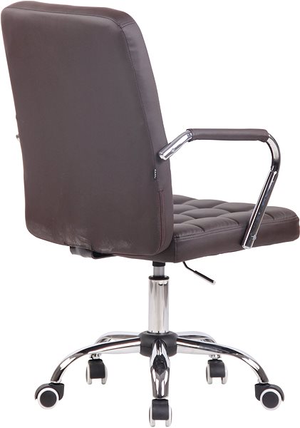 Kancelárska stolička BHM GERMANY Terni, syntetická koža, hnedá Zadná strana