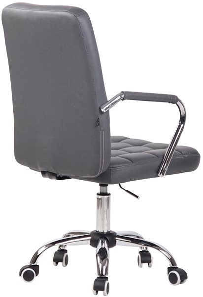 Kancelárska stolička BHM Germany Terni, syntetická koža, sivá Zadná strana