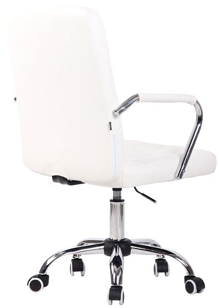 Kancelárska stolička BHM Germany Terni, syntetická koža, biela Zadná strana