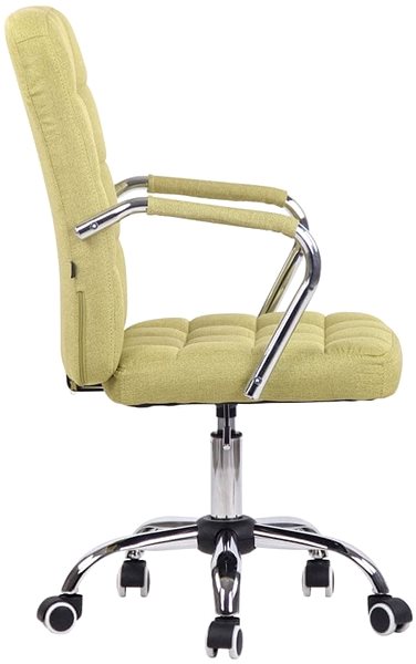 Kancelárska stolička BHM Germany Terni, syntetická koža, zelená Bočný pohľad