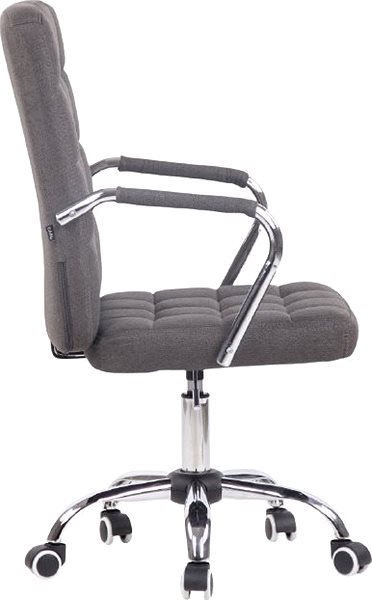 Kancelárska stolička BHM Germany Terni, textil, tmavo sivá Bočný pohľad