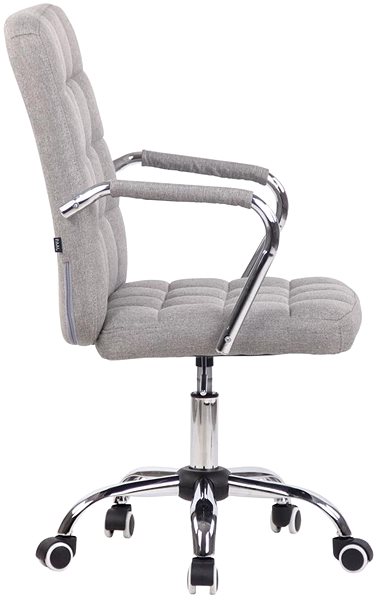 Kancelárska stolička BHM Germany Terni, textil, sivá Bočný pohľad