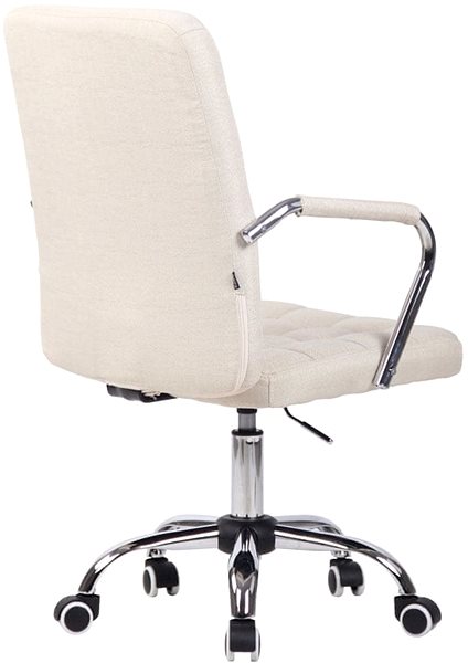 Kancelárska stolička BHM GERMANY Terni, textil, krémová Zadná strana