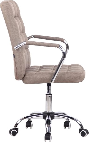 Office Chair BHM Germany Terni, Textile, Taupe Lateral view