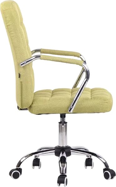 Kancelárska stolička BHM Germany Terni, textil, zelená Bočný pohľad