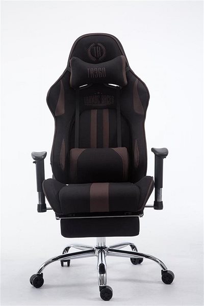 Herná stolička BHM Germany Limit, textil, čierna/hnedá Screen