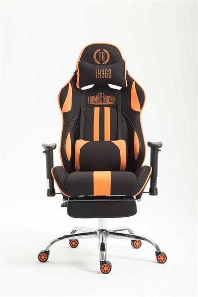 Gamer szék BHM GERMANY Limit, textil, fekete / narancssárga Képernyő