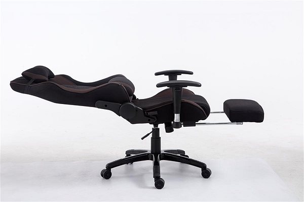 Gamer szék BHM GERMANY Racing Shift, textil, fekete/barna Oldalnézet