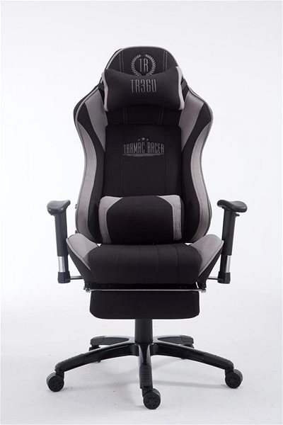 Herná stolička BHM Germany Racing Shift, textil, čierna/sivá Screen