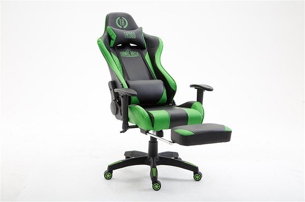 Gamer szék BHM Germany Boavista, szintetikus bőr, fekete/zöld Jellemzők/technológia