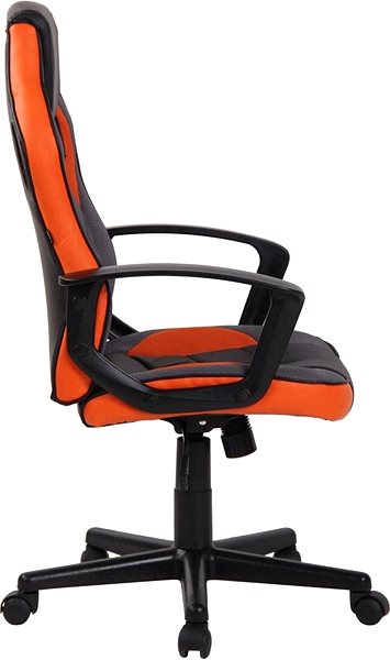 Irodai szék BHM GERMANY Glendale, fekete/narancssárga Oldalnézet