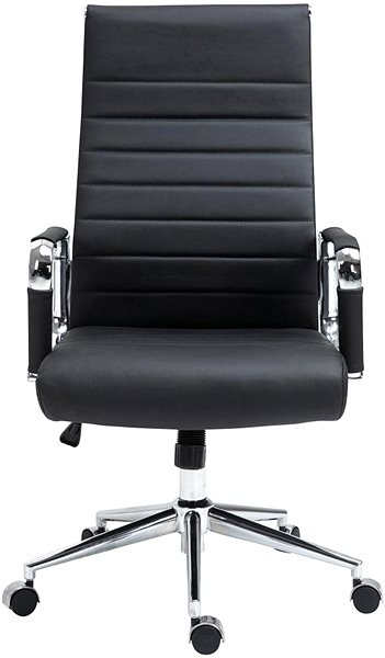 Kancelárska stolička BHM Germany Kolumbus, pravá koža, čierna Screen