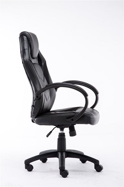 Bürostuhl BHM GERMANY Magnus, schwarz / schwarz Seitlicher Anblick