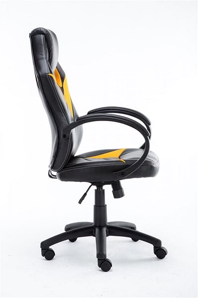 Irodai szék BHM GERMANY Magnus, fekete / sárga Oldalnézet