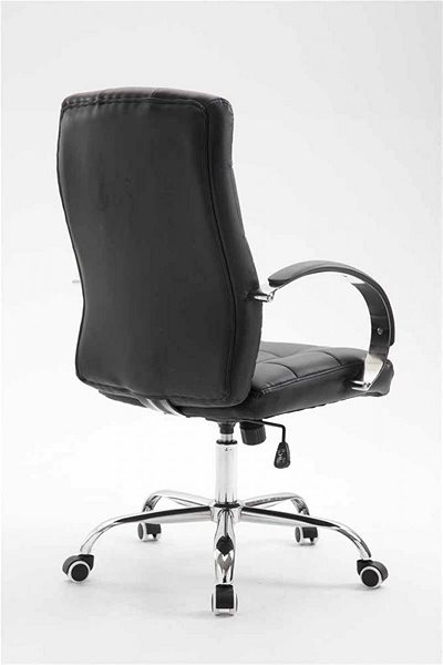 Kancelárska stolička BHM Germany Mikos, syntetická koža, čierna Zadná strana
