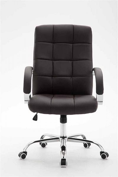 Kancelárska stolička BHM Germany Mikos, syntetická koža, hnedá Screen